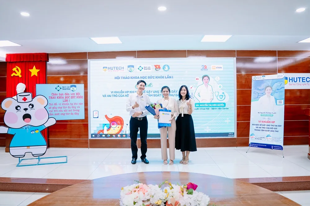 Bệnh viện Sante kết hợp Trường ĐH Hutech tổ chức Hội thảo sức khỏe: "Vi khuẩn HP khi nào gây ung thư dạ dày và Vai trò của nội soi trong tầm soát ung thư" - Hình 2 Bệnh viện Sante kết hợp Trường ĐH Hutech tổ chức Hội thảo sức khỏe: "Vi khuẩn HP khi nào gây ung thư dạ dày và Vai trò của nội soi trong tầm soát ung thư" - Hình 2
